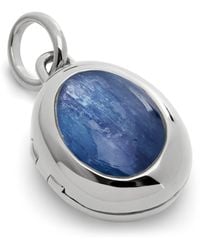 Monica Vinader - Sterling And Kyanite September Birthstone Locket - Lyst