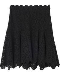 Burberry - Floral Lace Mini Skirt - Lyst