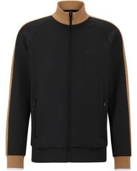 BOSS - Colour-Block Zip-Up Sweatshirt - Lyst