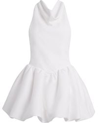 Self-Portrait - Crepe Halterneck Mini Dress - Lyst