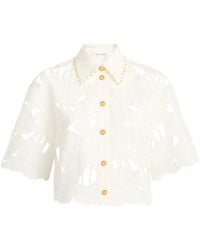 Zimmermann - Cotton Embroidered Mahon Shirt - Lyst