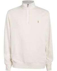 Polo Ralph Lauren - Cotton-Blend Quarter-Zip Sweater - Lyst