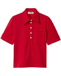 Miu Miu - Technical Jersey Polo Shirt - Lyst
