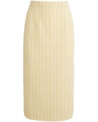 Alessandra Rich - Tweed Sequin-Embellished Midi Skirt - Lyst