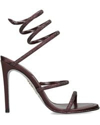 Rene Caovilla - Satin Crystal-Embellished Cleo Sandals 105 - Lyst