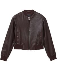 AllSaints - Leather Orten Bomber Jacket - Lyst