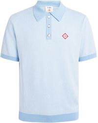 CASABLANCA - Cotton Pinstripe Polo Shirt - Lyst