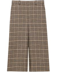 Saint Laurent - Silk-Cashmere Prince Of Wales Check Trousers - Lyst