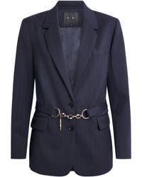 Maje - Wool-Blen Chalk Stripe Blazer - Lyst