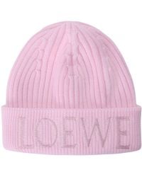 Loewe - Wool Logo Beanie - Lyst