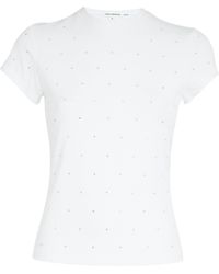 GOOD AMERICAN - Stretch-cotton Crystal T-shirt - Lyst