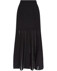 Alexander McQueen Stretch Knit Skirt - Black
