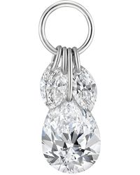 Maria Tash - Floating Pear Diamond Plume Charm - Lyst
