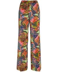 MAX&Co. - Botanical Print Wide-leg Trousers - Lyst