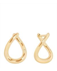 Astrid & Miyu - Molten Hoop Earrings - Lyst