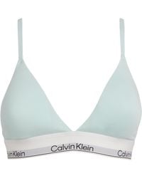 Calvin Klein - Cotton-Blend Icon Lined Bralette - Lyst