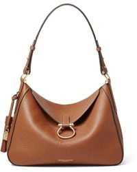 Aspinal of London - Grained Leather Bella Shoulder Bag - Lyst