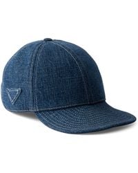 Prada - Denim Baseball Cap - Lyst