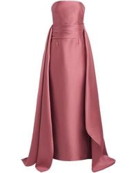 Solace London - Satin Strapless Elara Gown - Lyst