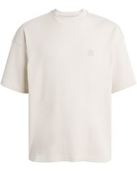 Amiri - Stretch-Cotton Ribbed Logo Oversized T-Shirt - Lyst