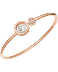 Chopard - Small Rose And Diamond Happy Spirit Bangle - Lyst
