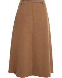 Max Mara - Virgin Wool Midi Skirt - Lyst