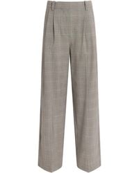 Maje - Wool-Blend Check Tailored Trousers - Lyst