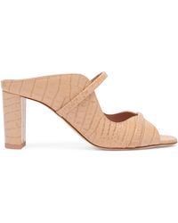 Malone Souliers - Croc-Embossed Leather Norah Heeled Sandals 70 - Lyst