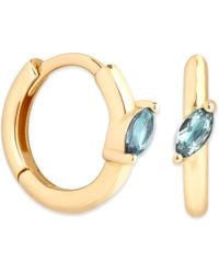 Astrid & Miyu - And Alexandrite Marquise Hoop Earrings - Lyst