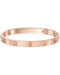 Cartier - Brushed And Diamond Love Bangle - Lyst