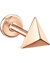 Maria Tash - Rose Gold Faceted Triangle Threaded Stud Earring (7mm) - Lyst