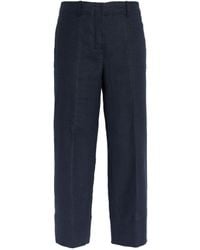 Max Mara - Linen-blend Cropped Trousers - Lyst