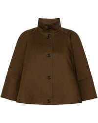 Max Mara - Cotton Flared Cape Coat - Lyst