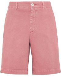 Brunello Cucinelli - Garment-dyed Denim Bermuda Shorts - Lyst