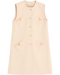 Valentino - Wool-Cashmere Vgold Sleeveless Coat - Lyst