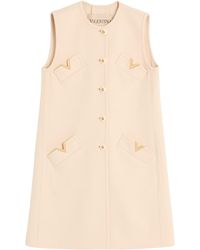Valentino - Wool-Cashmere Vgold Sleeveless Coat - Lyst