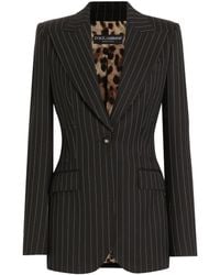 Dolce & Gabbana - Stretch-Wool Pinstripe Blazer - Lyst