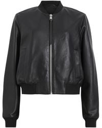 AllSaints - Leather Orten Bomber Jacket - Lyst