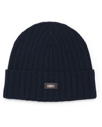Herno - Cashmere Logo Patch Beanie - Lyst