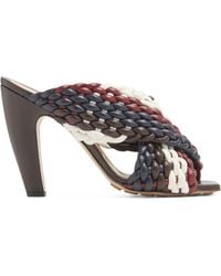 Bottega Veneta - Leather Canalazzo Sandals 100 - Lyst