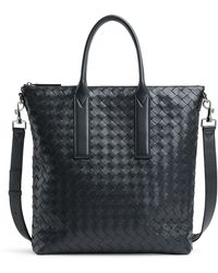 Bottega Veneta - Leather Intrecciato North-South Tote Bag - Lyst