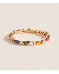 Suzanne Kalan - Diamond And Sapphire Thin Mix Eternity Ring - Lyst