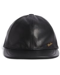 Borsalino - Leather Baseball Cap - Lyst