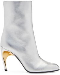 Alexander McQueen - Leather Armadillo Heeled Boots 95 - Lyst