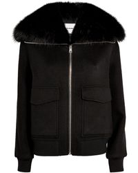 Yves Salomon - Fur-Collar Bomber Jacket - Lyst