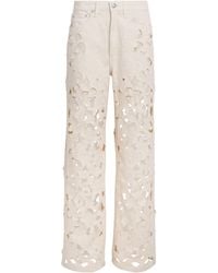 Rag & Bone - Cut-Out Logan Mid-Rise Wide-Leg Jeans - Lyst