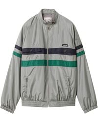 Miu Miu - Technical Silk Stripe Jacket - Lyst