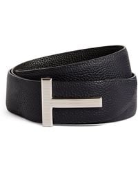 Tom Ford - Leather Reversible T Ridge Belt - Lyst