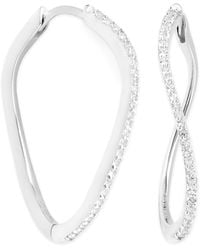 Astrid & Miyu - And Topaz Infinity Hoop Earrings - Lyst