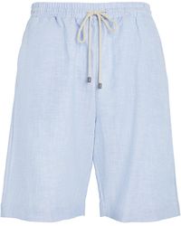Zimmerli of Switzerland - Linen-cotton Drawstring Shorts - Lyst